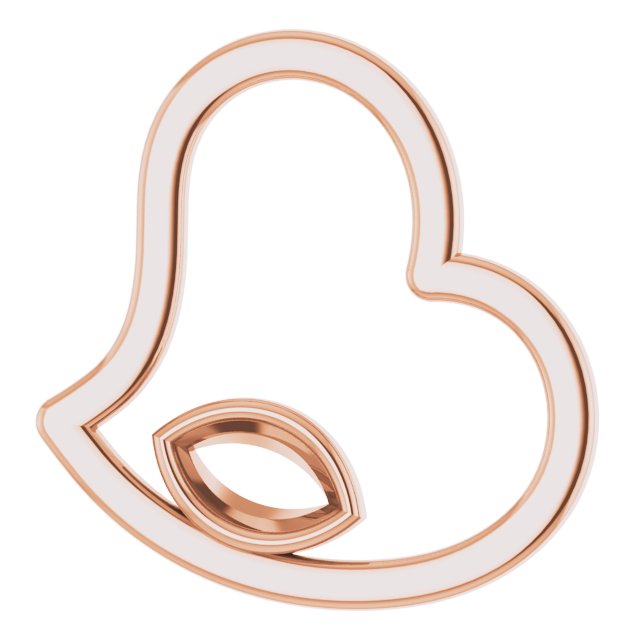 Bezel-Set Heart Pendant