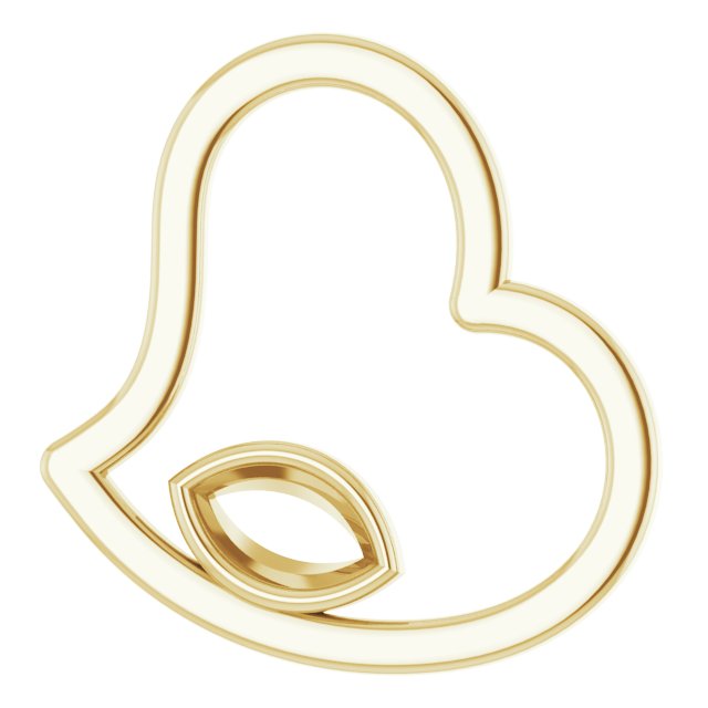 Bezel-Set Heart Pendant