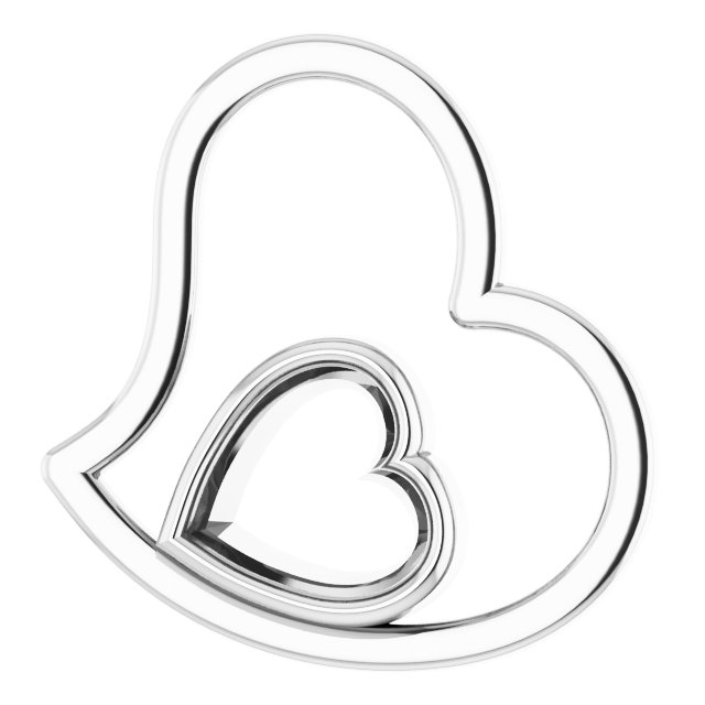 Bezel-Set Heart Pendant