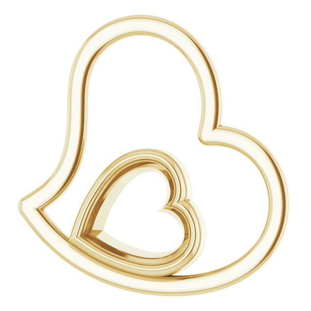 Bezel-Set Heart Pendant