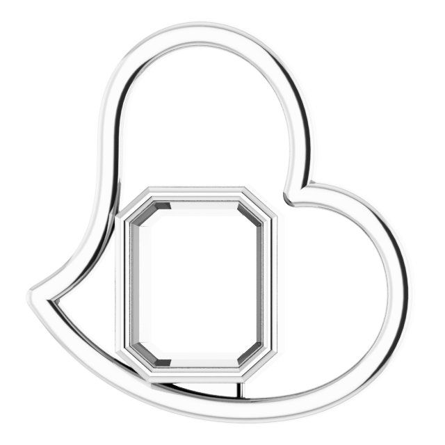 Bezel-Set Heart Pendant