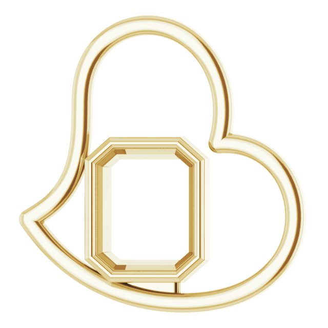 Bezel-Set Heart Pendant