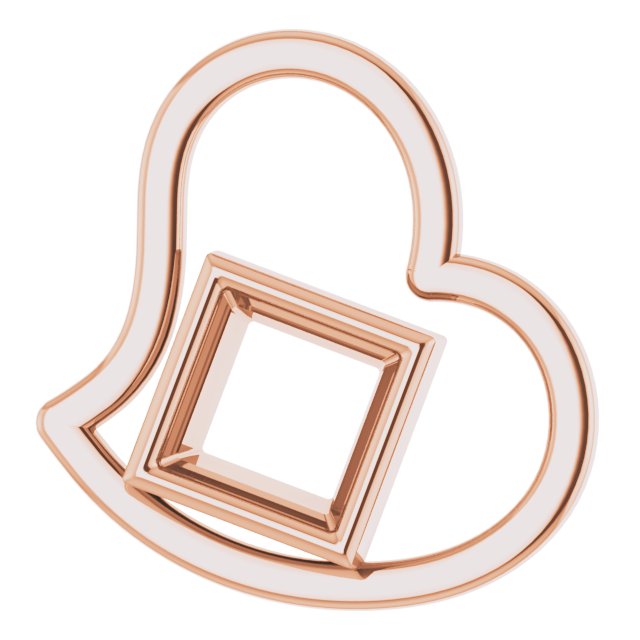 Bezel-Set Heart Pendant