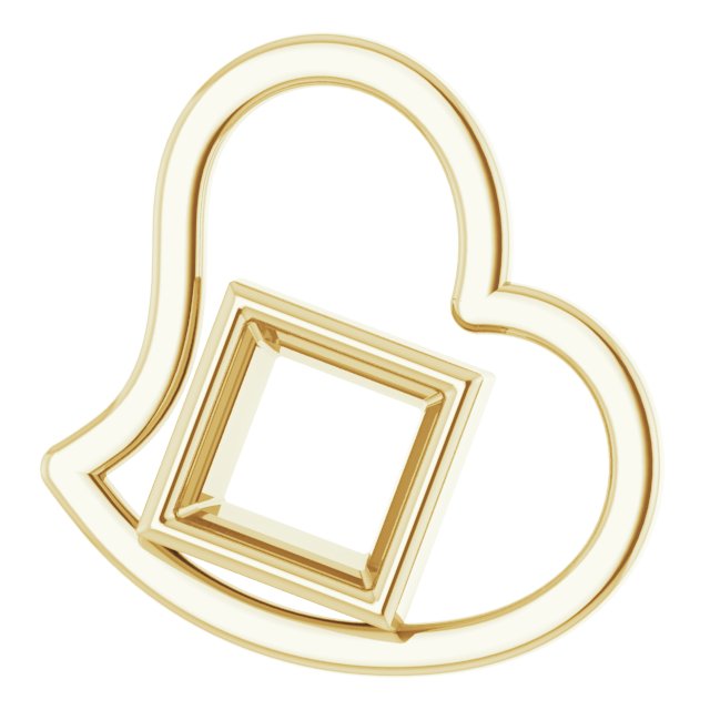 Bezel-Set Heart Pendant