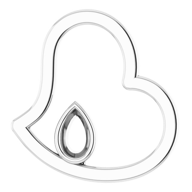 Bezel-Set Heart Pendant