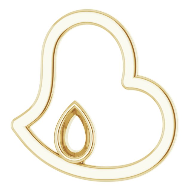 Bezel-Set Heart Pendant