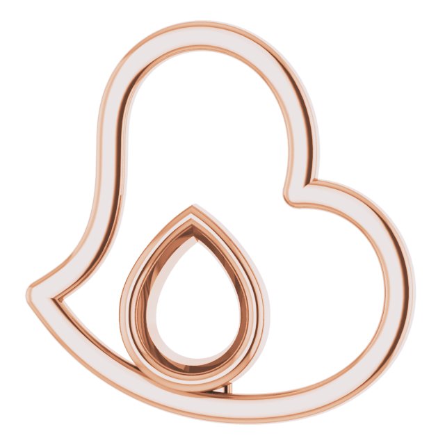 Bezel-Set Heart Pendant