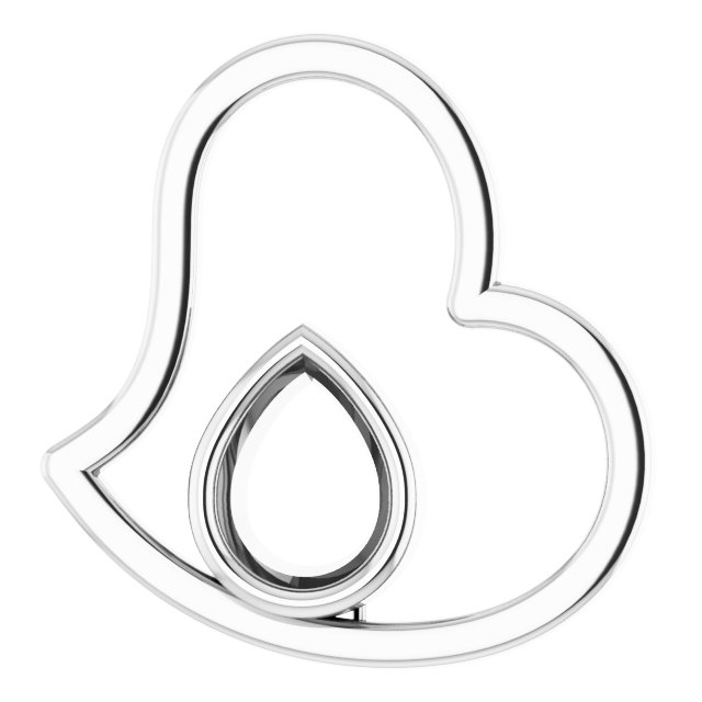 Bezel-Set Heart Pendant