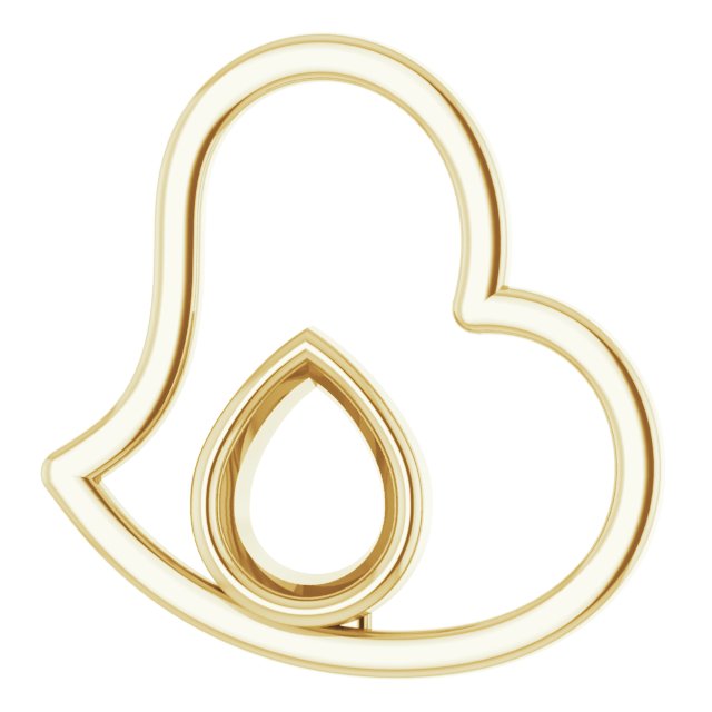Bezel-Set Heart Pendant