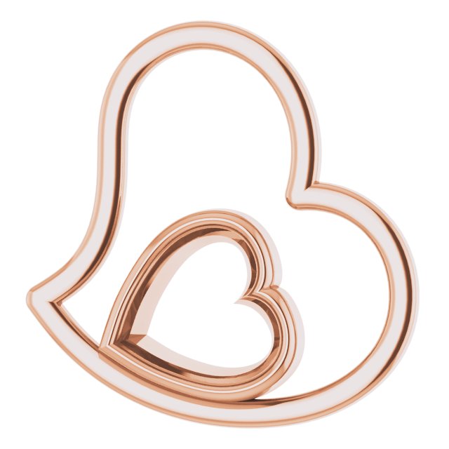 Bezel-Set Heart Pendant