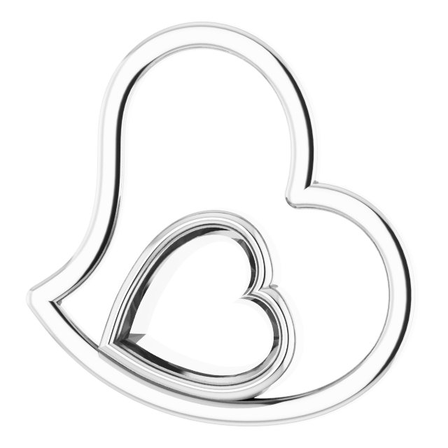 Bezel-Set Heart Pendant