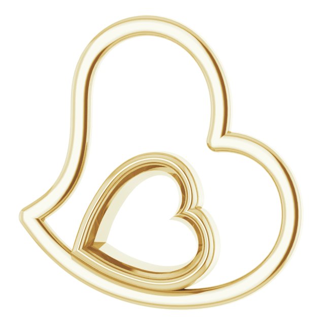 Bezel-Set Heart Pendant