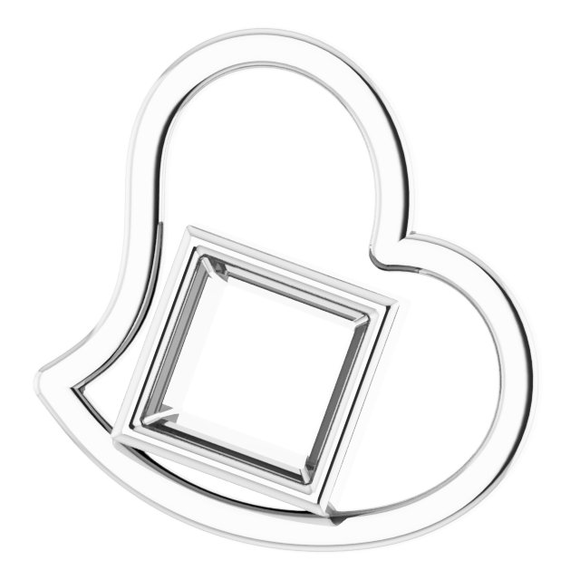 Bezel-Set Heart Pendant