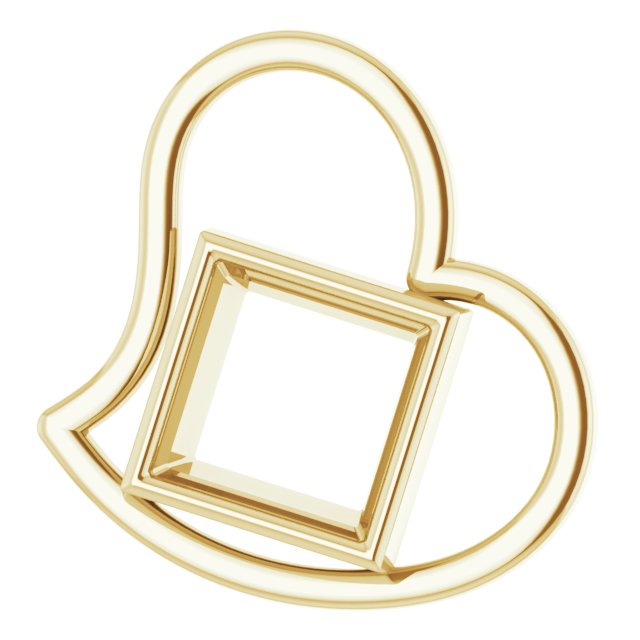 Bezel-Set Heart Pendant