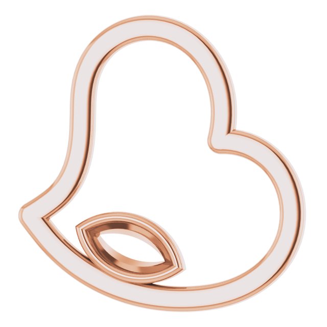 Bezel-Set Heart Pendant