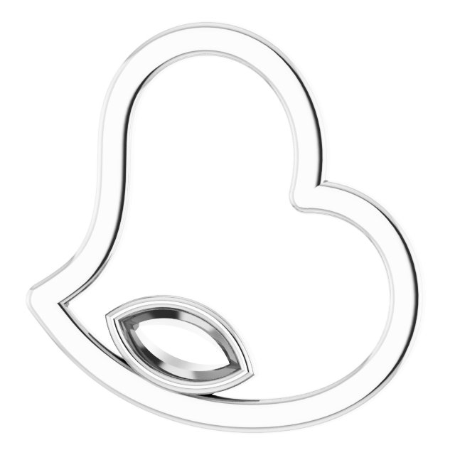 Bezel-Set Heart Pendant