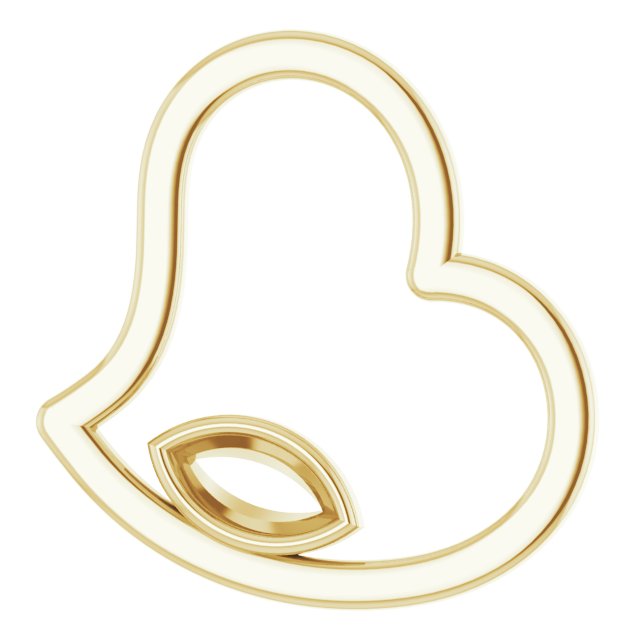 Bezel-Set Heart Pendant