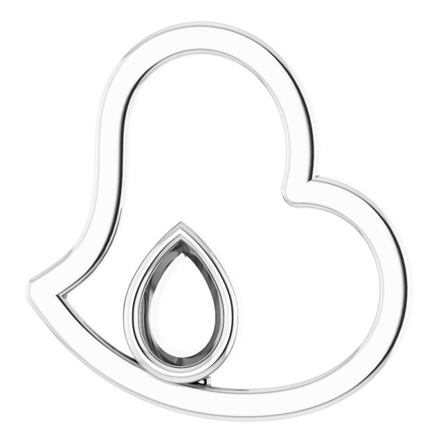 Bezel-Set Heart Pendant