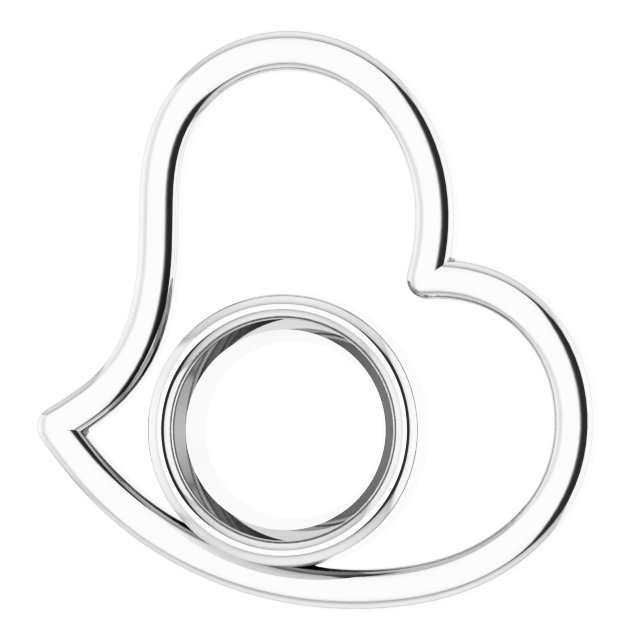 Bezel-Set Heart Pendant