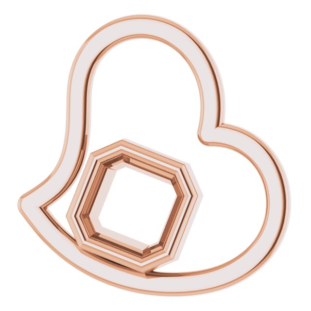 Bezel-Set Heart Pendant
