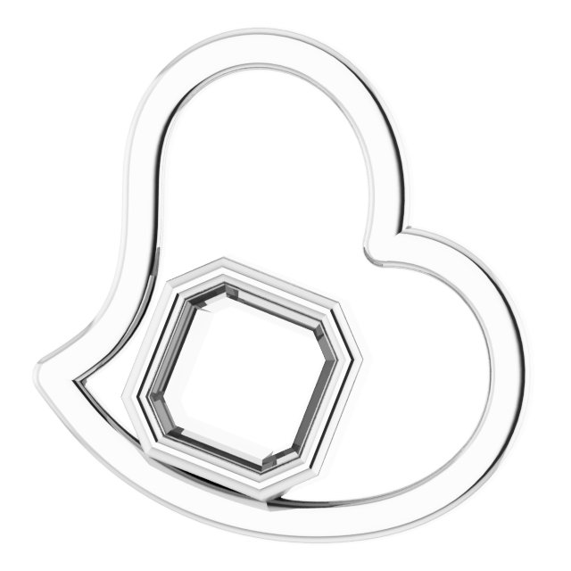 Bezel-Set Heart Pendant