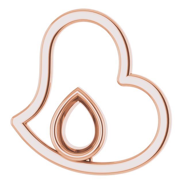 Bezel-Set Heart Pendant