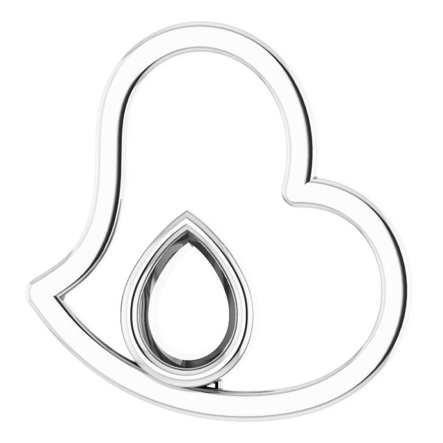 Bezel-Set Heart Pendant