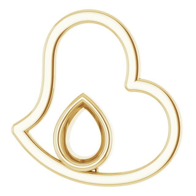 Bezel-Set Heart Pendant