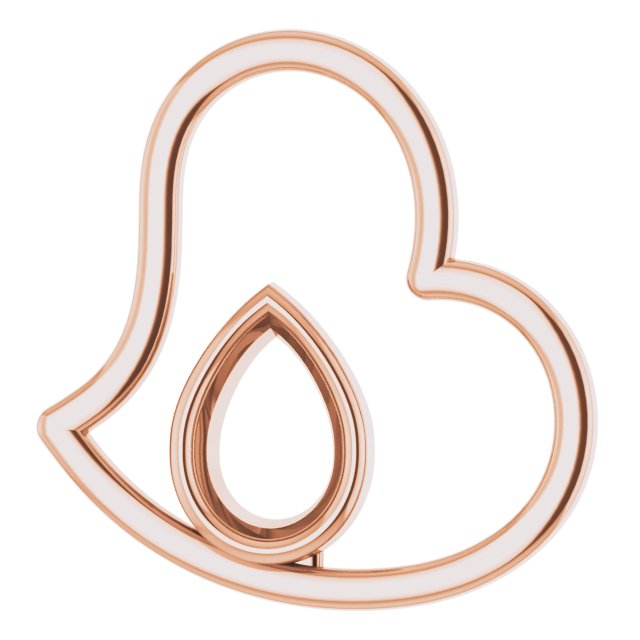 Bezel-Set Heart Pendant