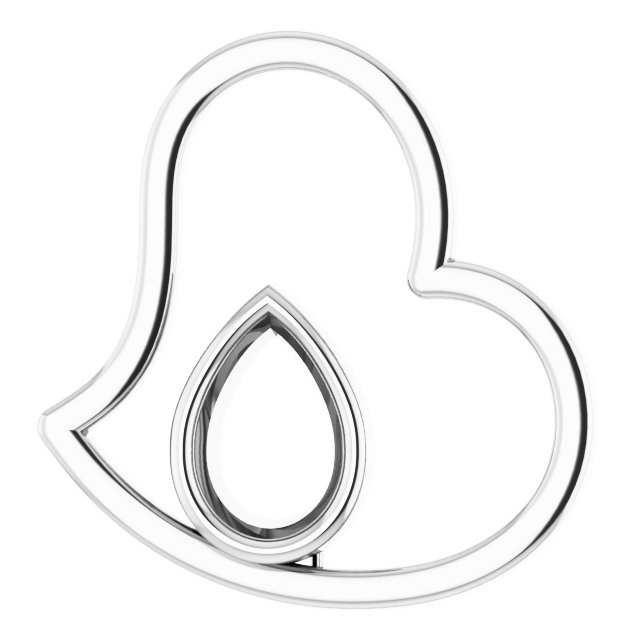 Bezel-Set Heart Pendant