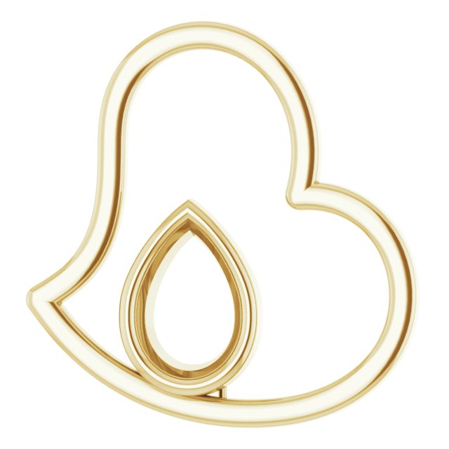 Bezel-Set Heart Pendant