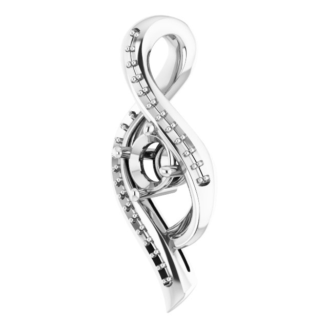 14K White 1/3 CTW Diamond Pendant