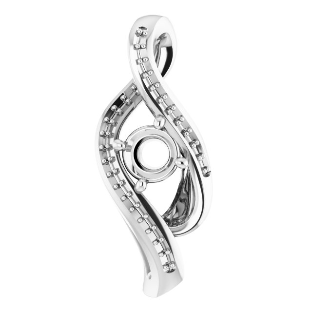 14K White 1/3 CTW Diamond Pendant