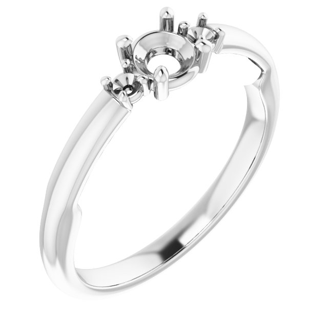 Three-Stone Sculptural Engagement Ring
