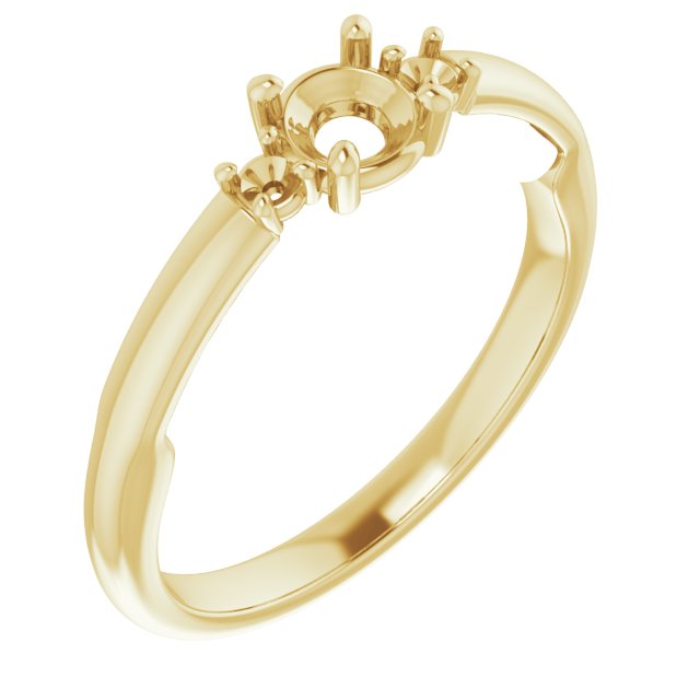 Three-Stone Sculptural Engagement Ring
