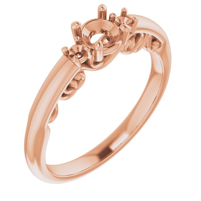 Three-Stone Sculptural Engagement Ring
