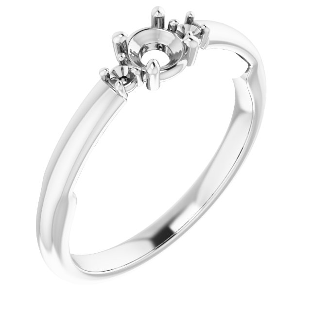 Three-Stone Sculptural Engagement Ring
