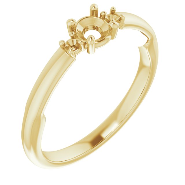 Three-Stone Sculptural Engagement Ring