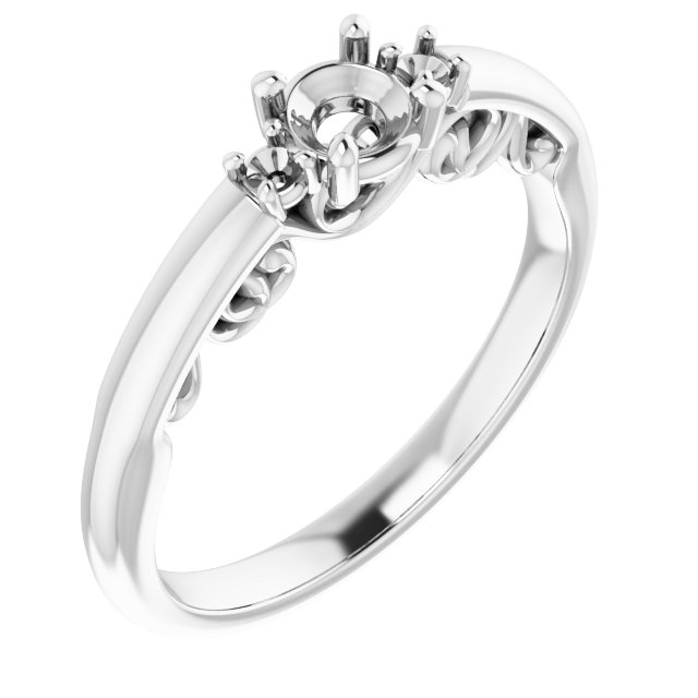 Three-Stone Sculptural Engagement Ring