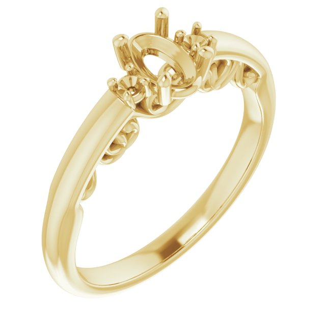 Three-Stone Sculptural Engagement Ring