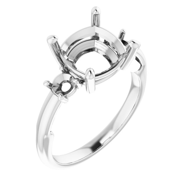 Three-Stone Sculptural Engagement Ring
