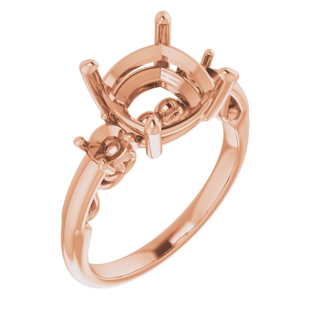 Three-Stone Sculptural Engagement Ring