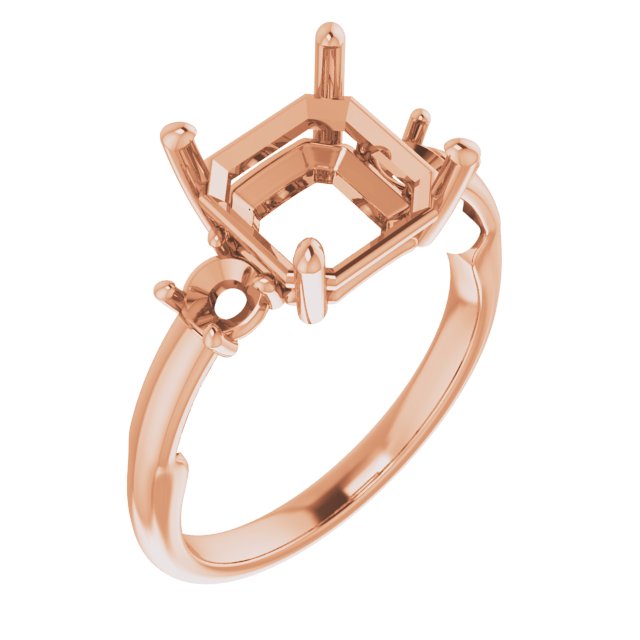 Three-Stone Sculptural Engagement Ring