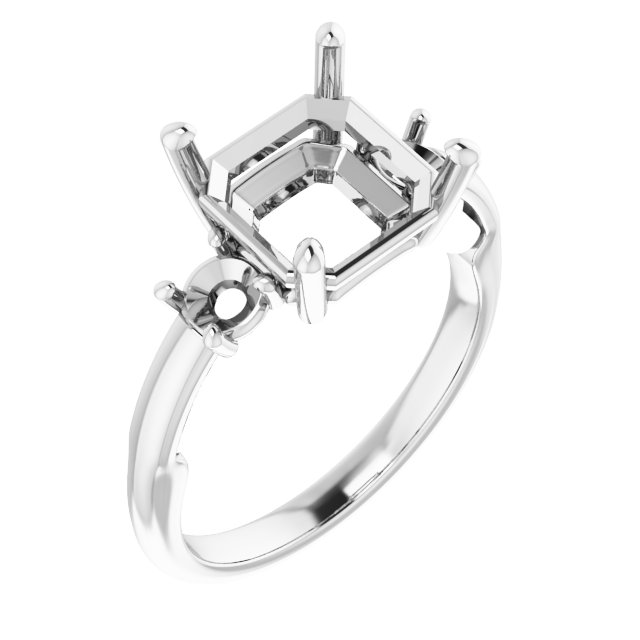 Three-Stone Sculptural Engagement Ring