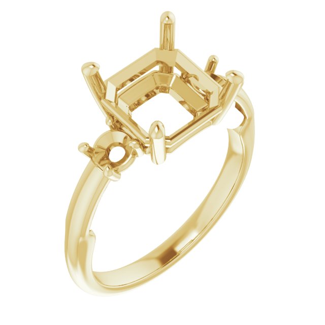Three-Stone Sculptural Engagement Ring