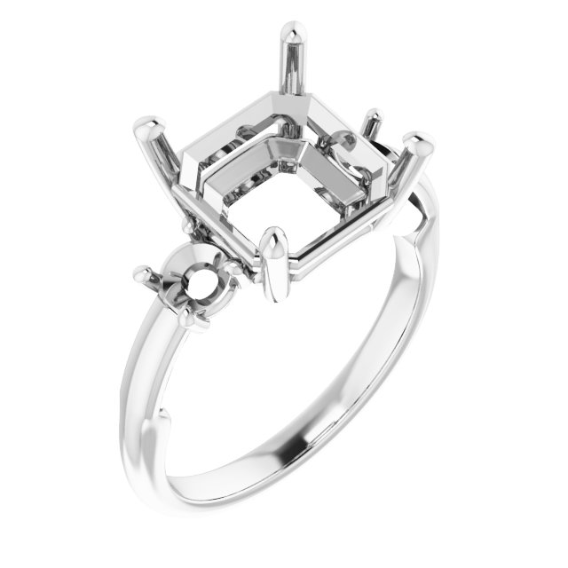 Three-Stone Sculptural Engagement Ring