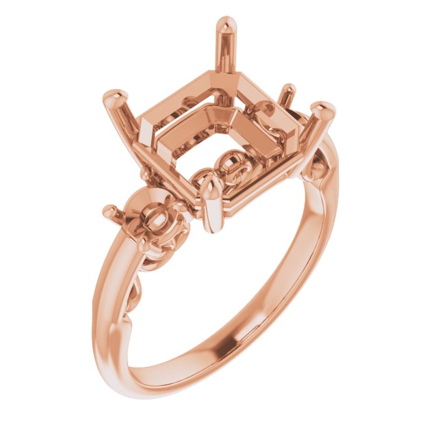 Three-Stone Sculptural Engagement Ring