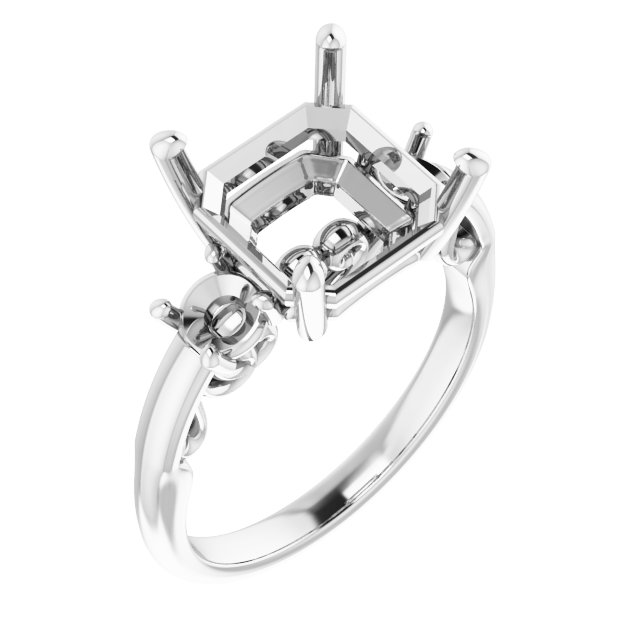 Three-Stone Sculptural Engagement Ring