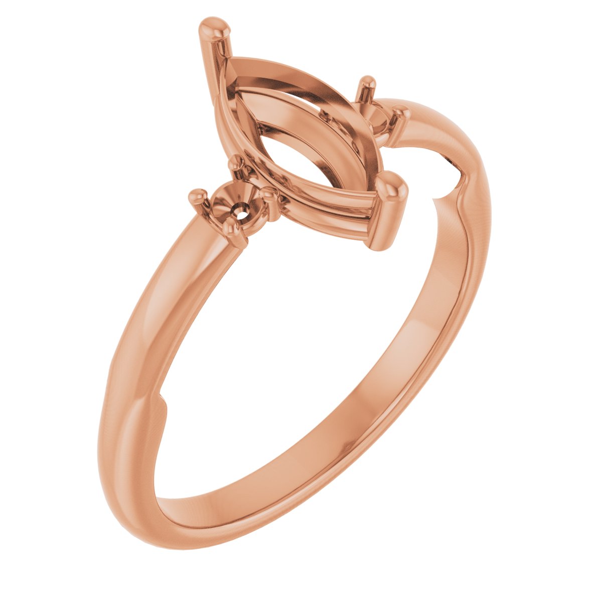 Three-Stone Sculptural Engagement Ring