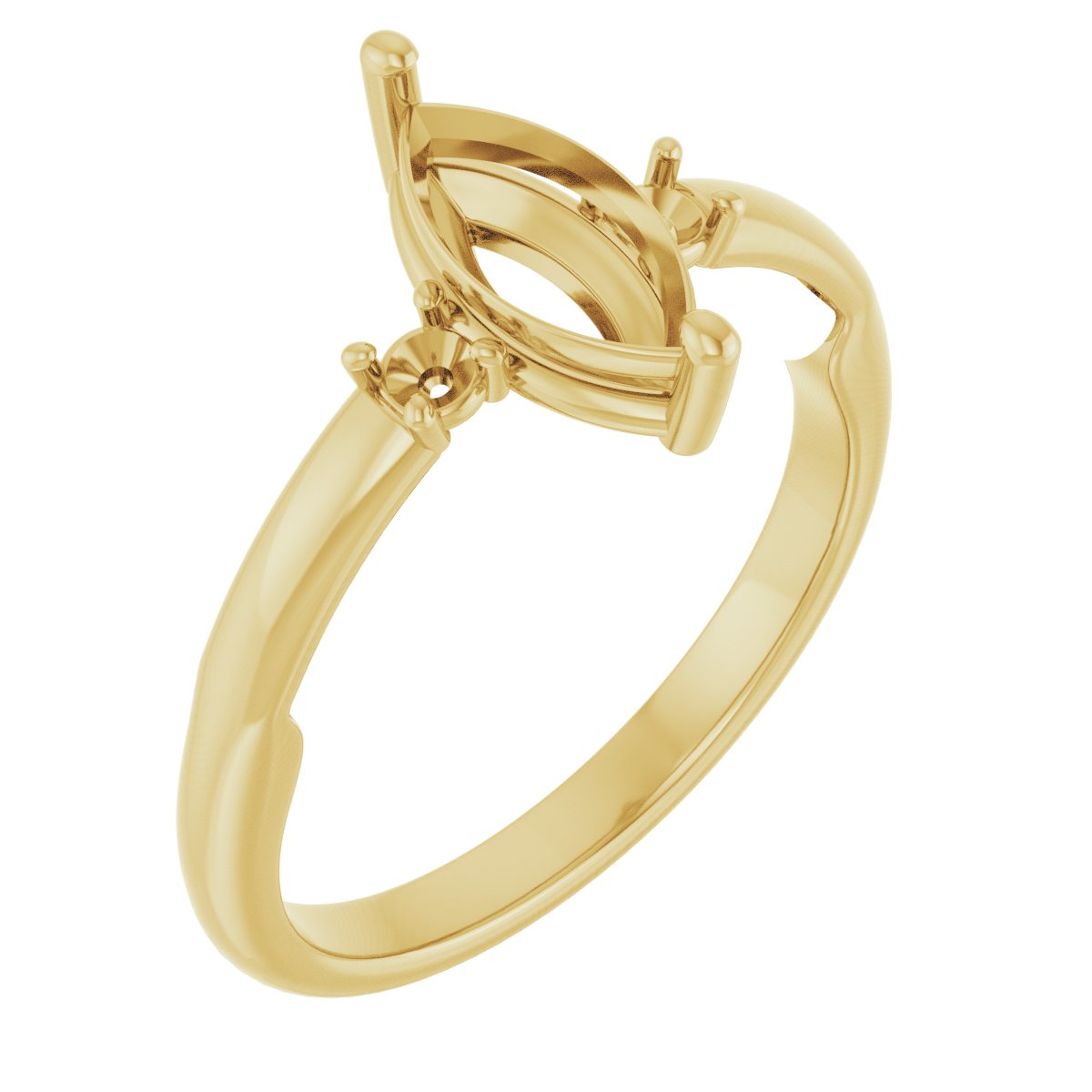 Three-Stone Sculptural Engagement Ring